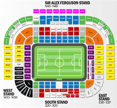 old trafford fc map.